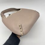 Valentino Rockstud Hobo Grained Poudre GHW