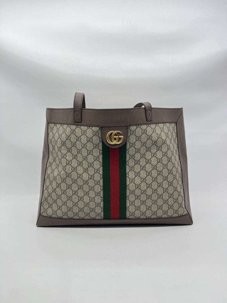 Gucci Ophidia Soft Tote Bag GG Supreme Brown GHW