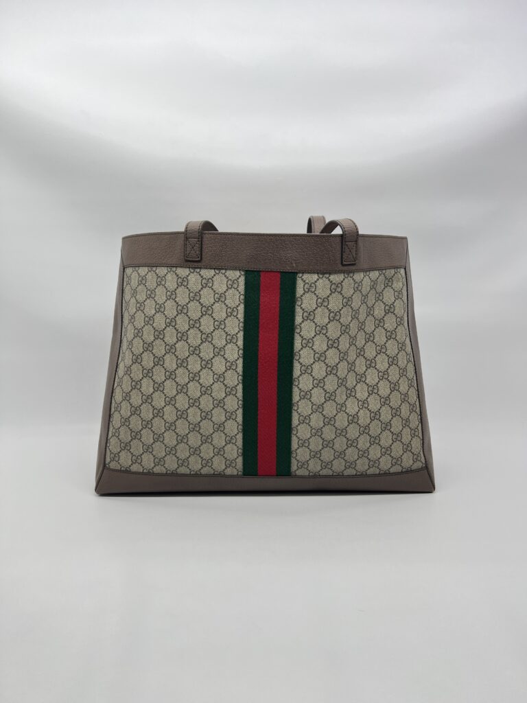 Gucci Ophidia Soft Tote Bag GG Supreme Brown GHW