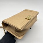 Chanel Boy 25 Caviar Dark Beige GHW