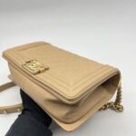 Chanel Boy 25 Caviar Dark Beige GHW