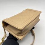 Chanel Boy 25 Caviar Dark Beige GHW
