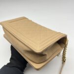 Chanel Boy 25 Caviar Dark Beige GHW