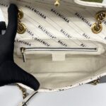 Gucci Marmont Flap Small X White Balenciaga Logo GHW