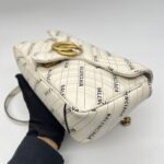 Gucci Marmont Flap Small X White Balenciaga Logo GHW