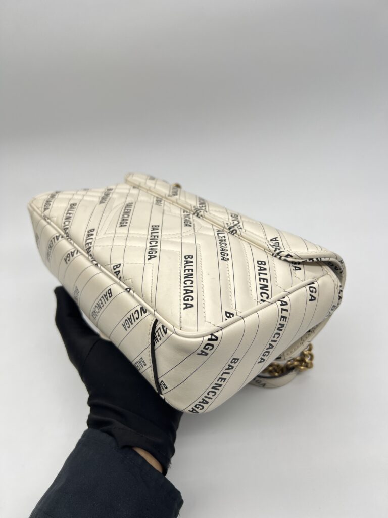 Gucci Marmont Flap Small X White Balenciaga Logo GHW