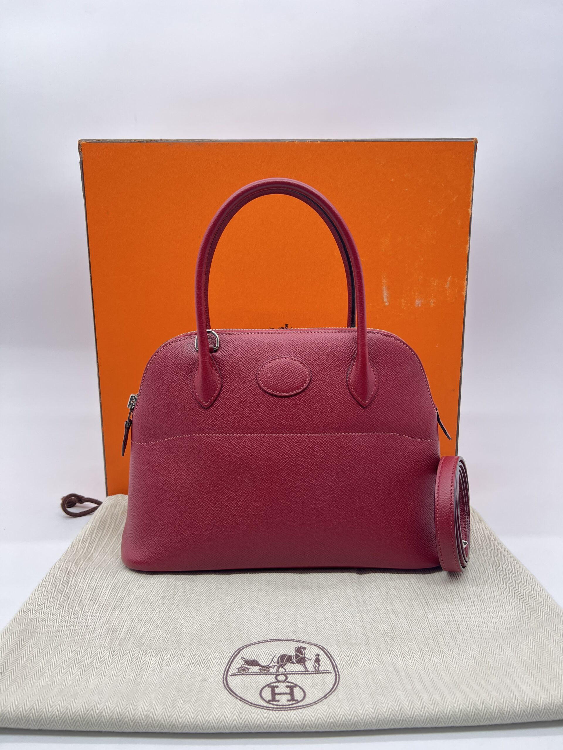 Hermes Bolide 27 Epsom Rouge Grenat PHW