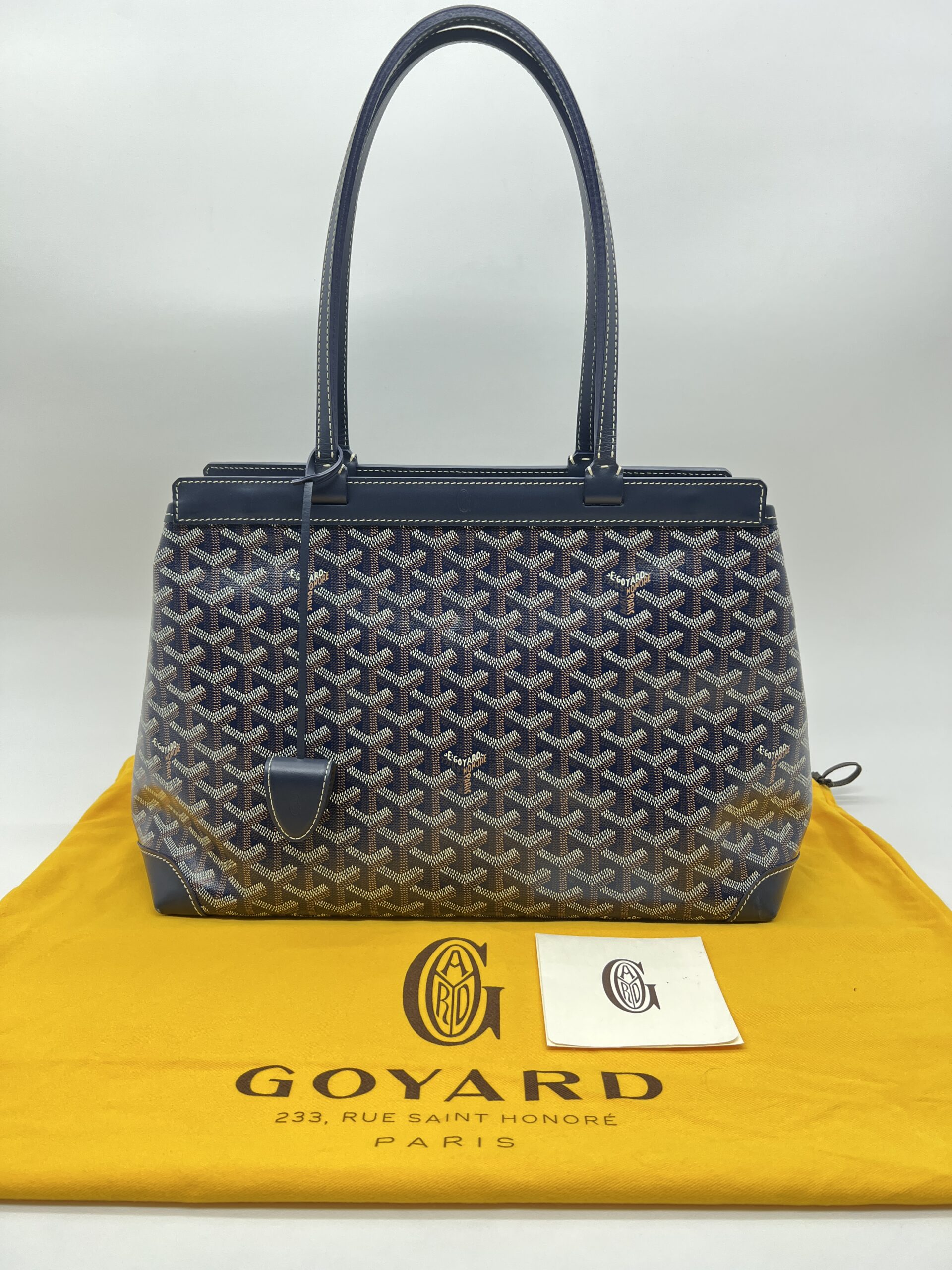 Goyard Bellechasse PM Goyardine Bleu Marine