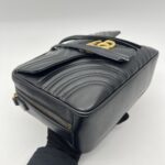 Gucci Marmont Zip Top Handle Leather Black GHW