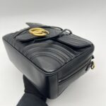 Gucci Marmont Zip Top Handle Leather Black GHW