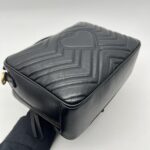 Gucci Marmont Zip Top Handle Leather Black GHW