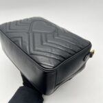 Gucci Marmont Zip Top Handle Leather Black GHW