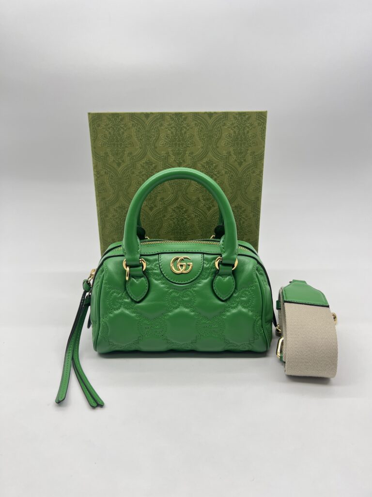 Gucci GG Matelasse Boston Green GHW