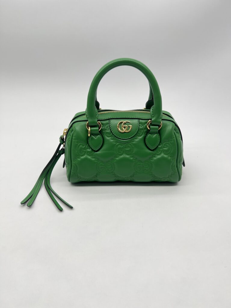 Gucci GG Matelasse Boston Green GHW