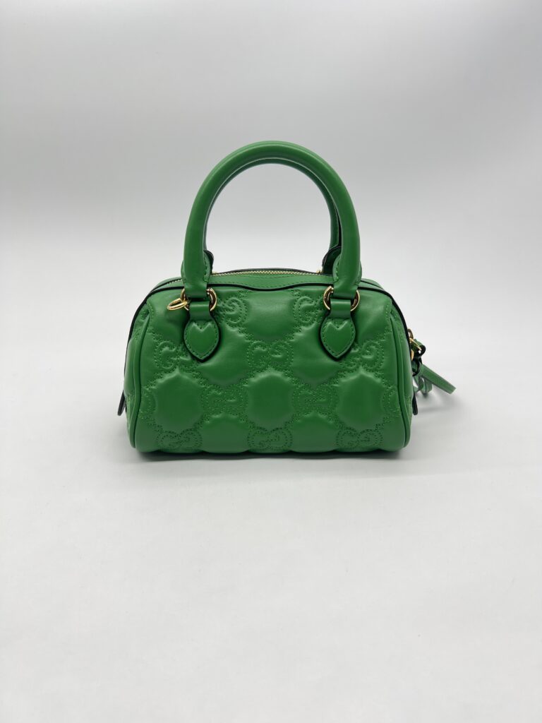 Gucci GG Matelasse Boston Green GHW