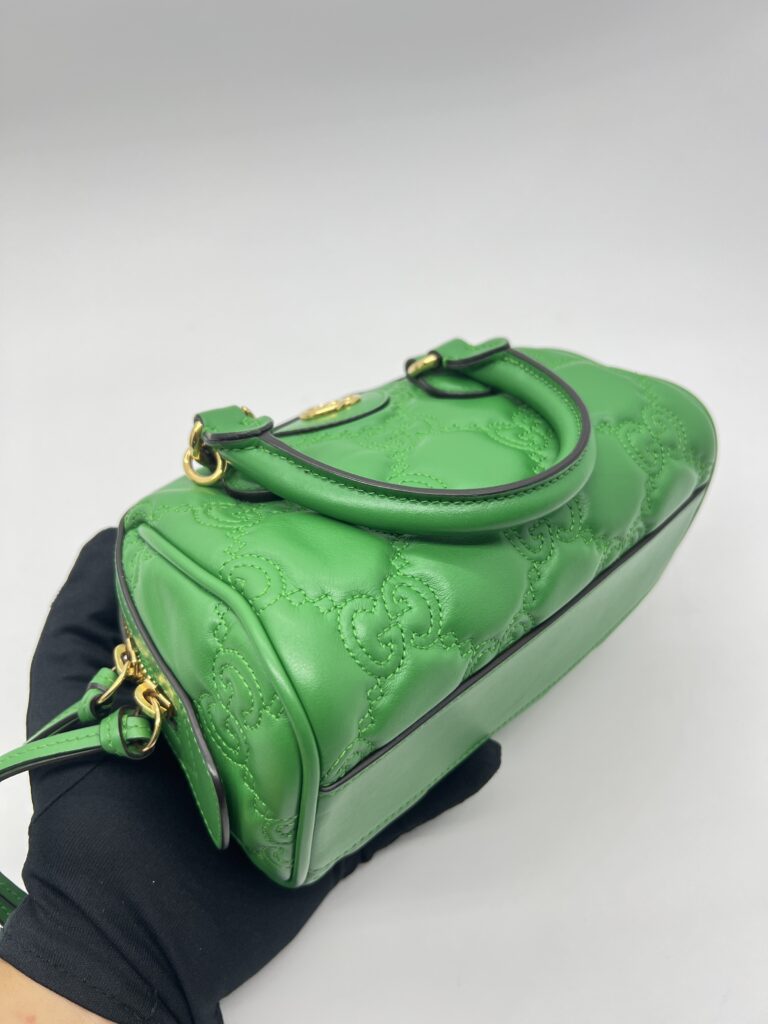 Gucci GG Matelasse Boston Green GHW