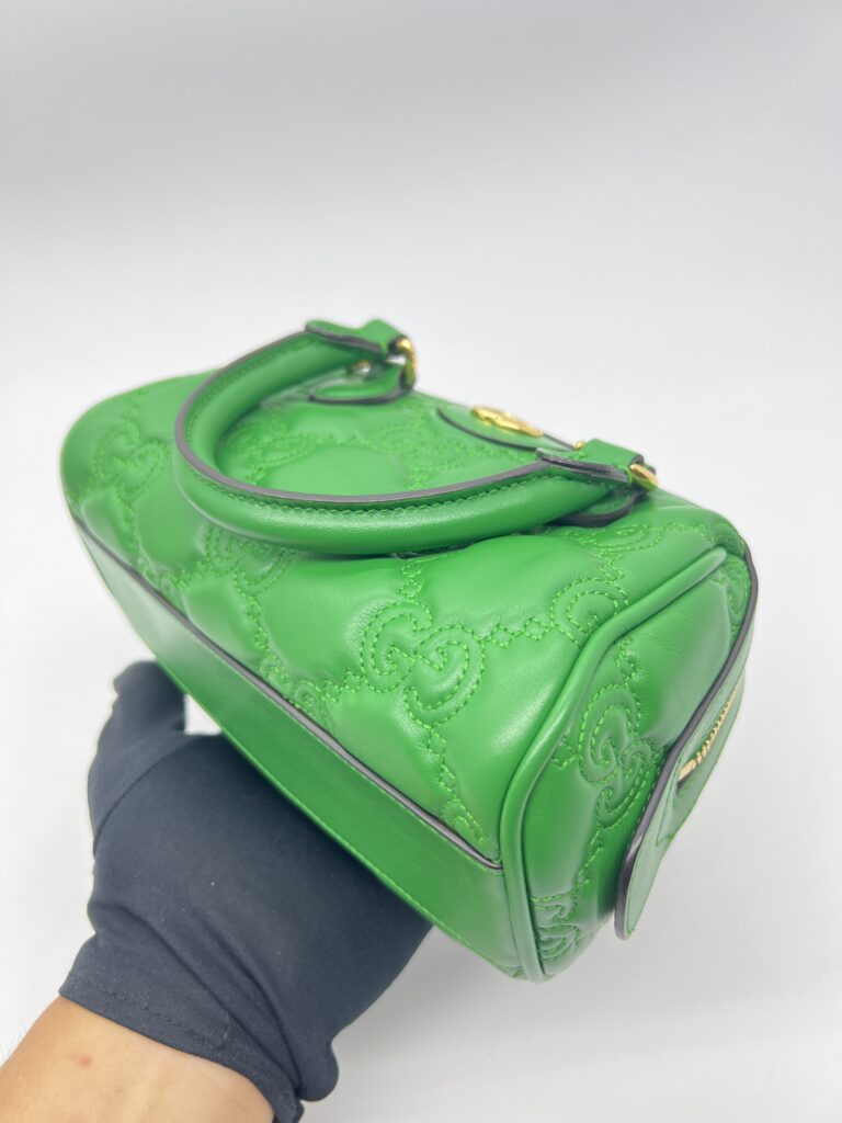 Gucci GG Matelasse Boston Green GHW