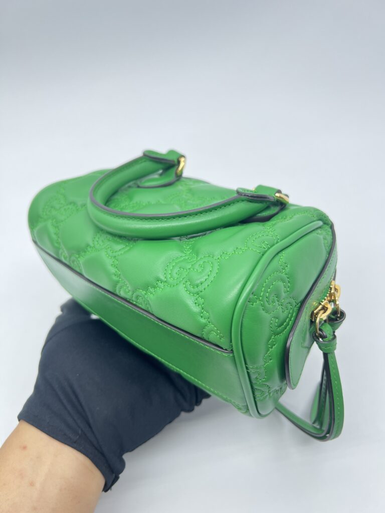 Gucci GG Matelasse Boston Green GHW