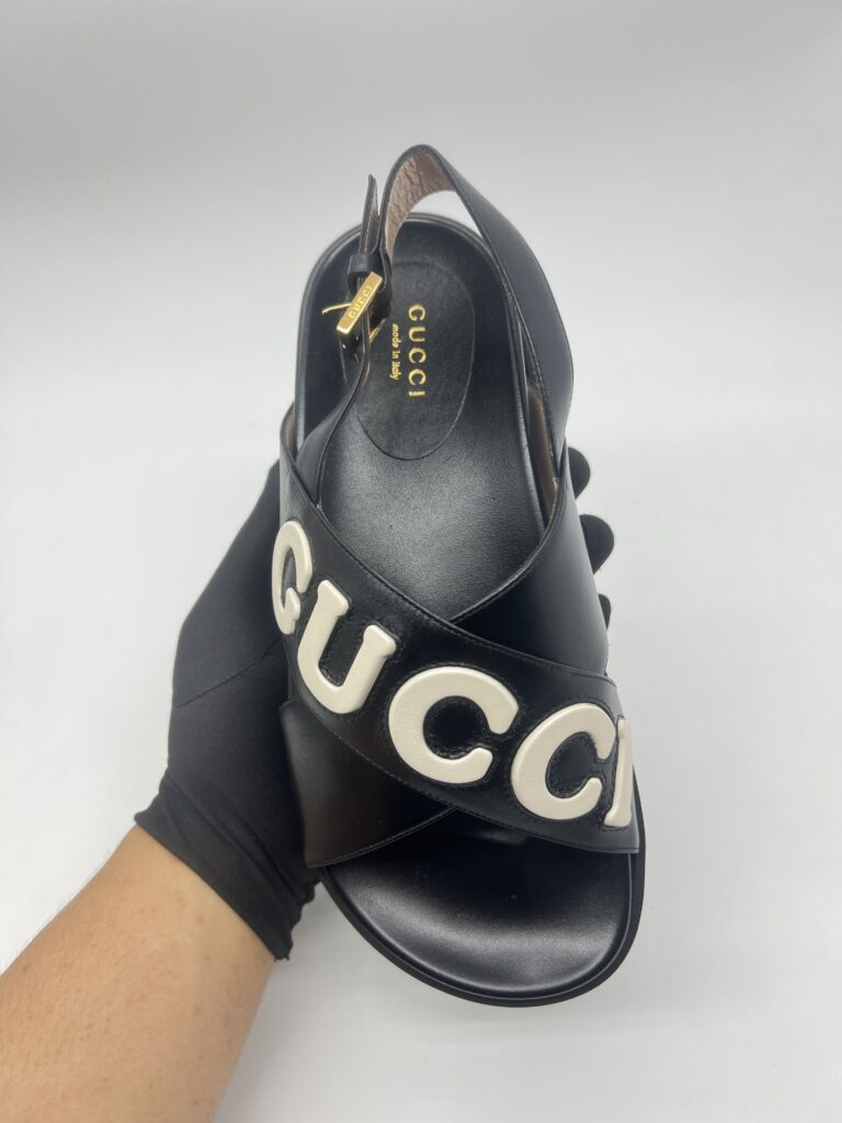 Gucci Elizabeth Nappa Black White Logo