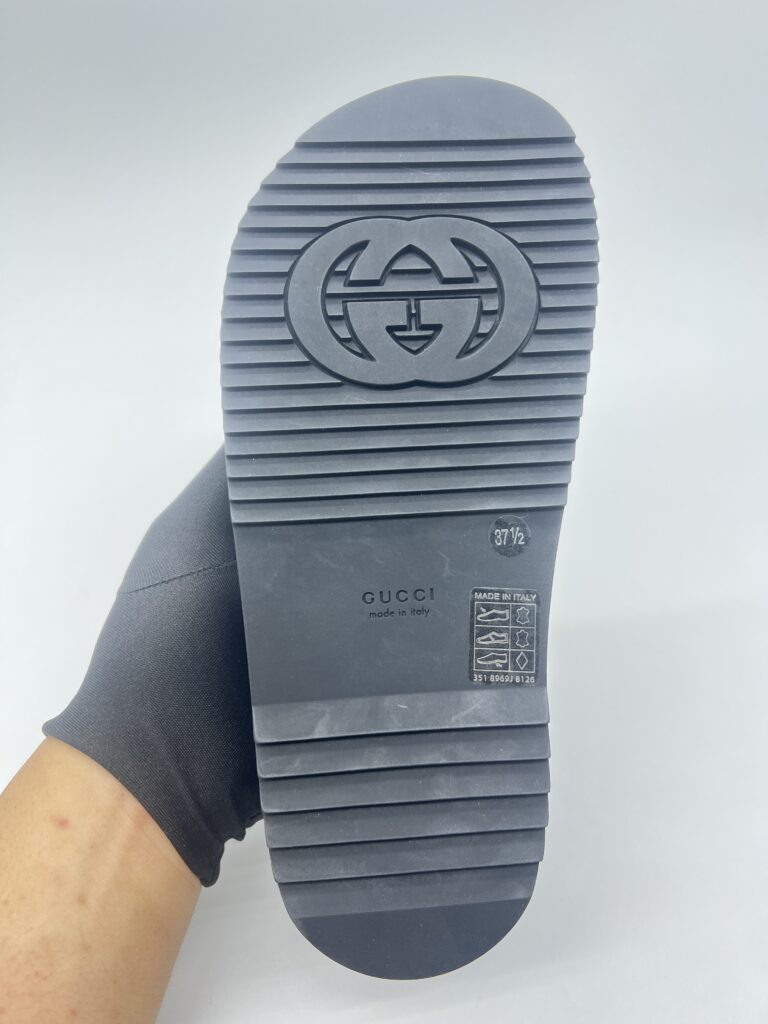 Gucci Elizabeth Nappa Black White Logo