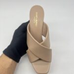 Saint Laurent Loulou Mules 70 Nude