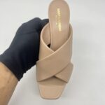 Saint Laurent Loulou Mules 70 Nude