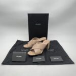 Saint Laurent Loulou Mules 70 Nude