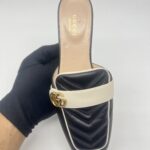 Gucci GG Slide Sandal Black White