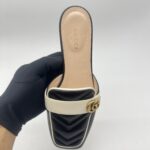 Gucci GG Slide Sandal Black White