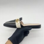 Gucci GG Slide Sandal Black White