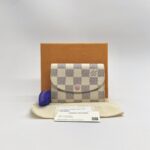 Louis Vuitton Rosalie Coin Purse Damier Azur Rose Ballerine GHW