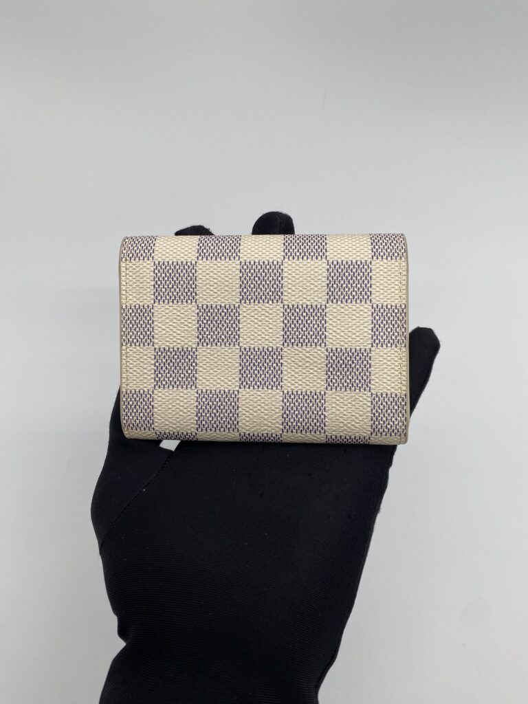 Louis Vuitton Rosalie Coin Purse Damier Azur Rose Ballerine GHW