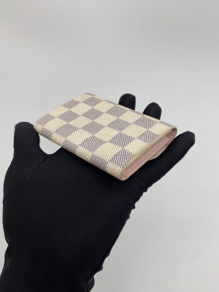 Louis Vuitton Rosalie Coin Purse Damier Azur Rose Ballerine GHW