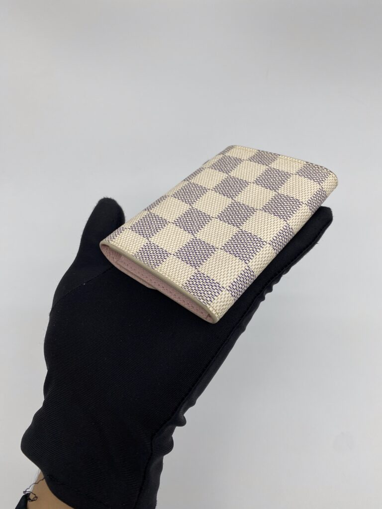 Louis Vuitton Rosalie Coin Purse Damier Azur Rose Ballerine GHW