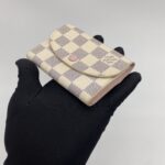 Louis Vuitton Rosalie Coin Purse Damier Azur Rose Ballerine GHW