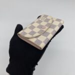 Louis Vuitton Rosalie Coin Purse Damier Azur Rose Ballerine GHW