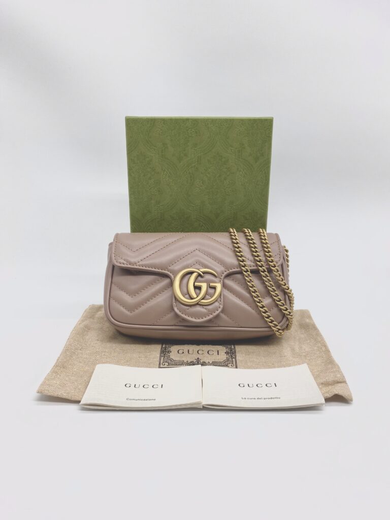 Gucci Marmont Super Mini Nude GHW
