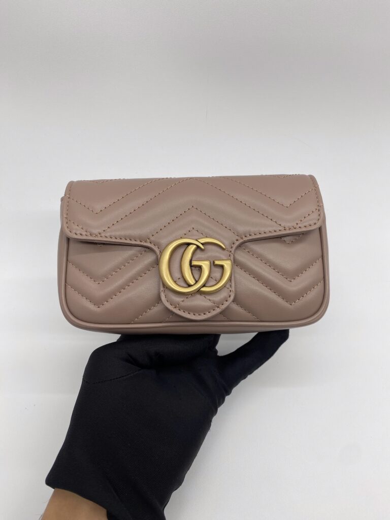 Gucci Marmont Super Mini Nude GHW