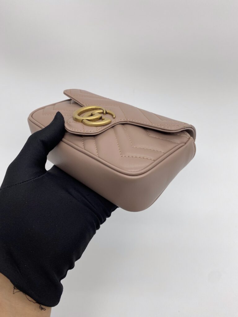 Gucci Marmont Super Mini Nude GHW