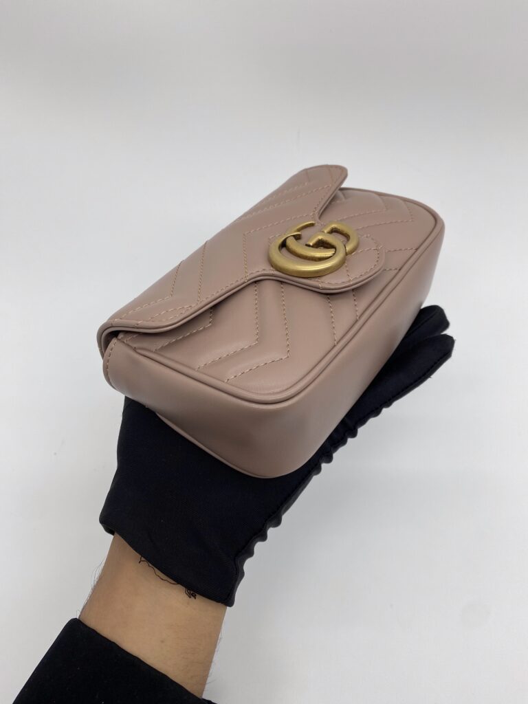 Gucci Marmont Super Mini Nude GHW