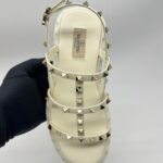 Valentino Rockstud Slingback Sandal Ivory