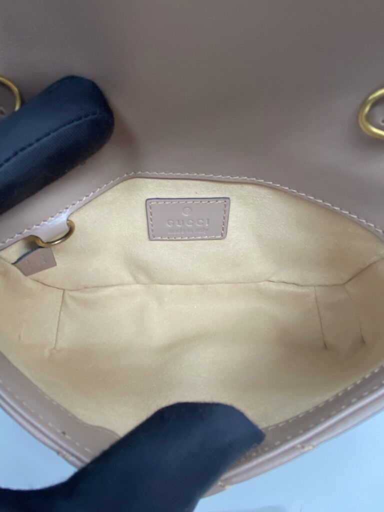 Gucci Marmont Super Mini Nude GHW