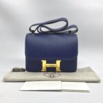 Hermes Constance 24 Epsom Bleu Saphir GHW