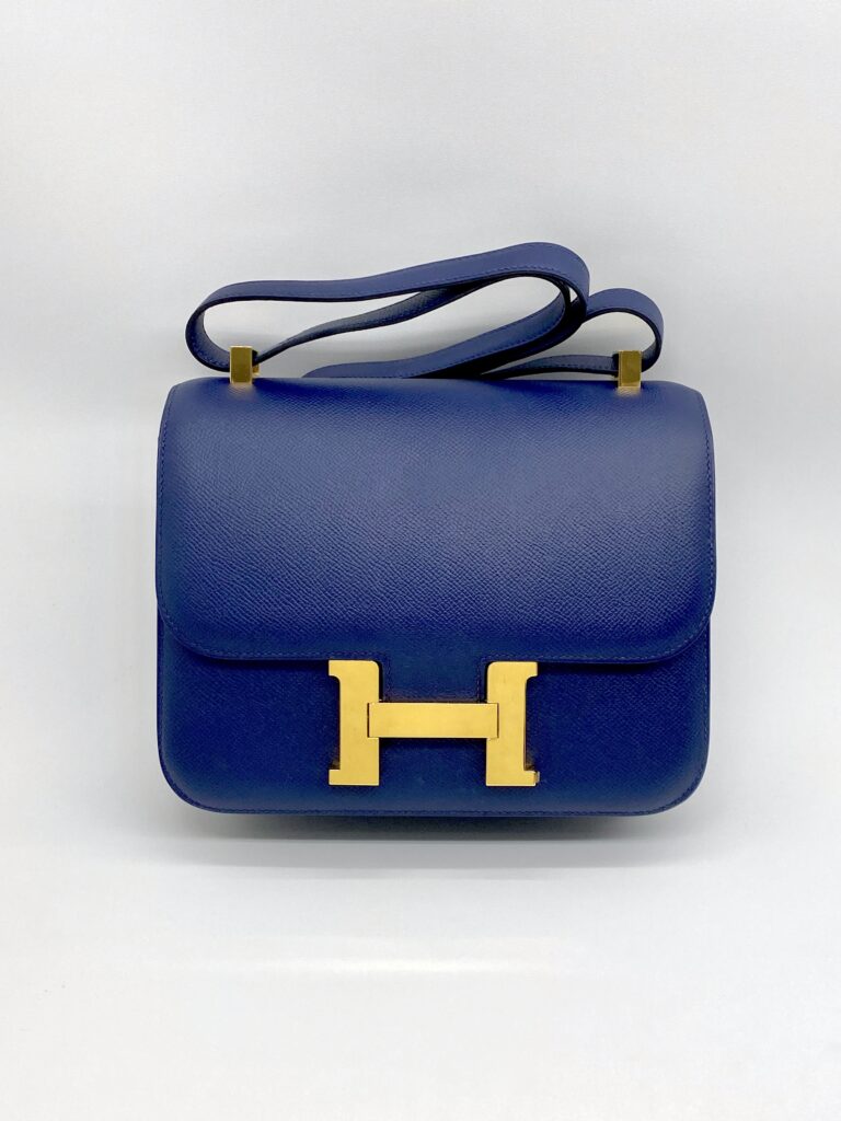 Hermes Constance 24 Epsom Bleu Saphir GHW
