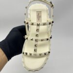 Valentino Rockstud Slingback Sandal Ivory