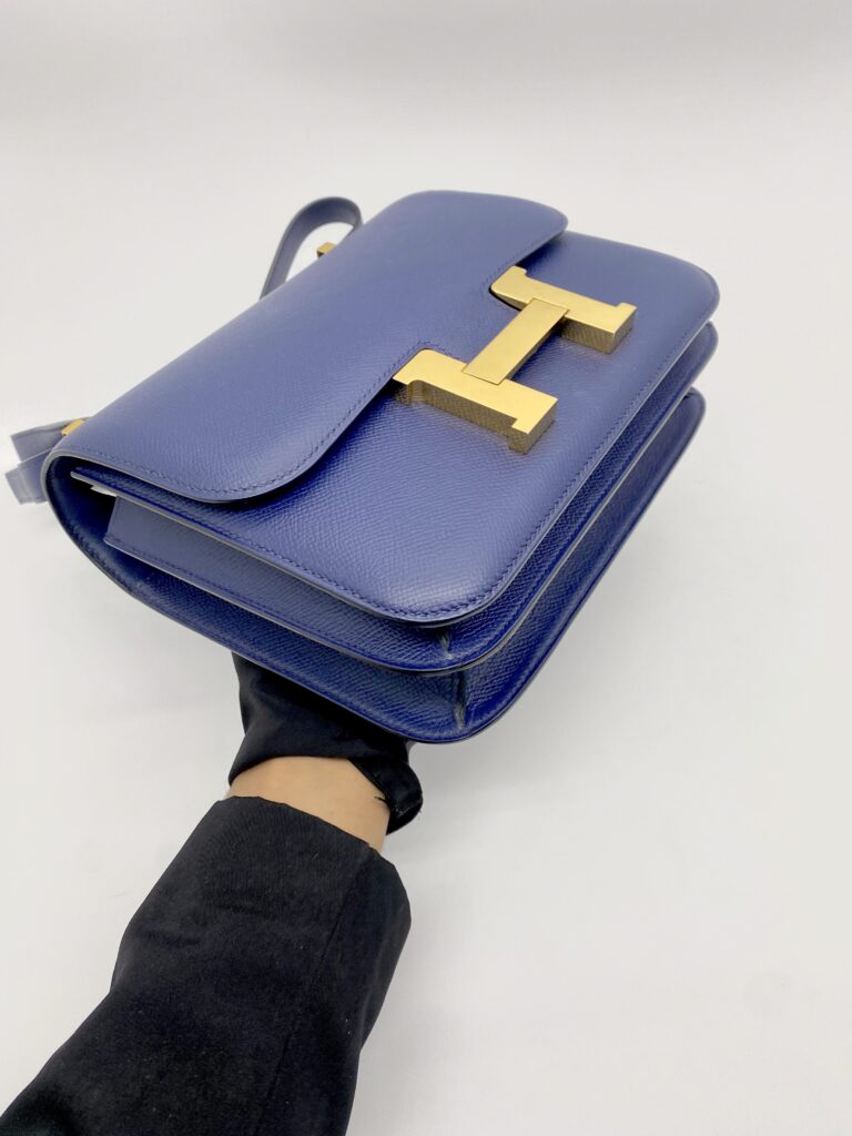 Hermes Constance 24 Epsom Bleu Saphir GHW