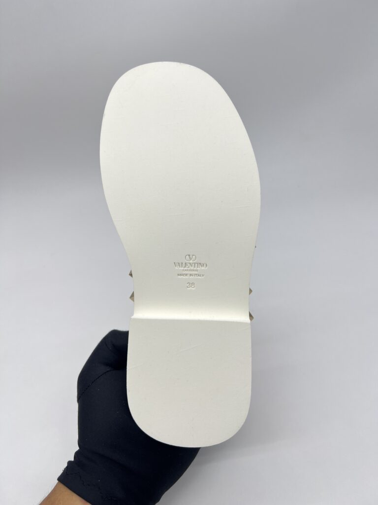 Valentino Rockstud Slingback Sandal Ivory