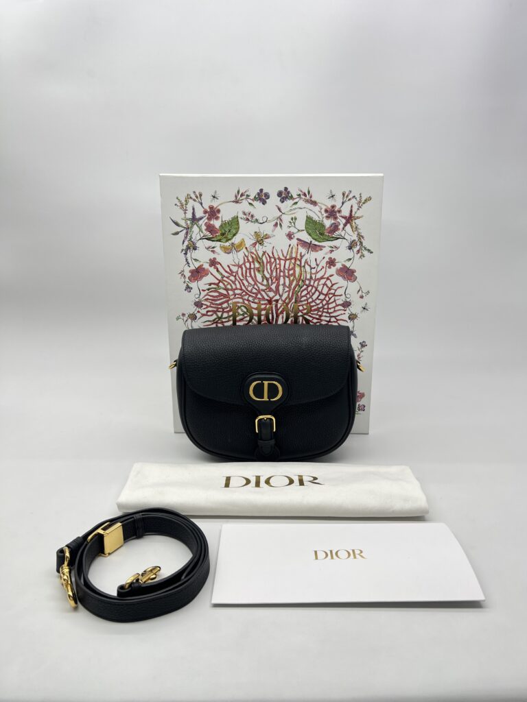 Dior Bobby Medium Grained Black GHW