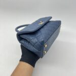 Chanel Small Coco Handle Caviar Blue GHW