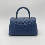 Chanel Small Coco Handle Caviar Blue GHW